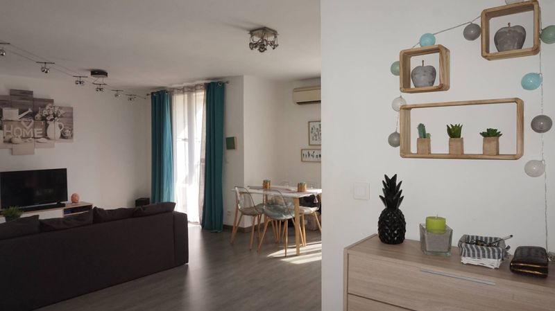 séjour appartemet de 56 m² secteur bois lemaitre 13012 Marseille